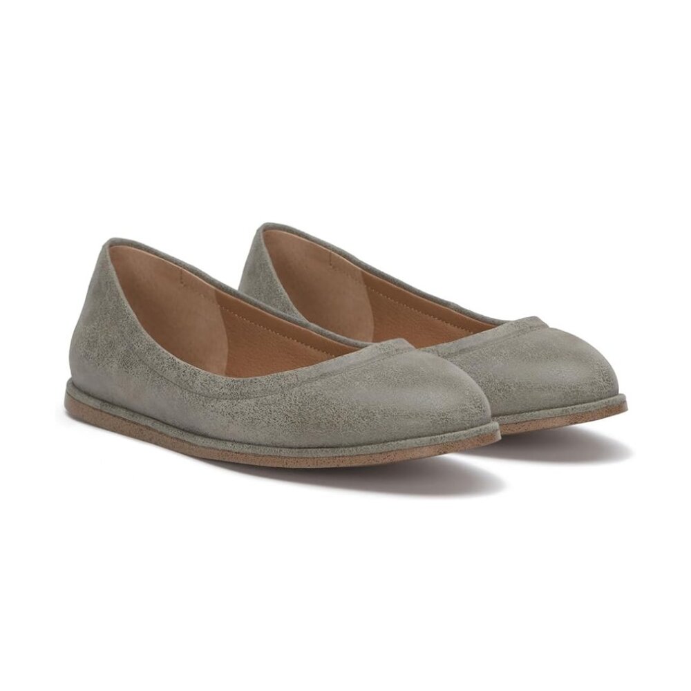 Lucky Brand Suede Ballet Flats in Taupe – Women’s 7.5